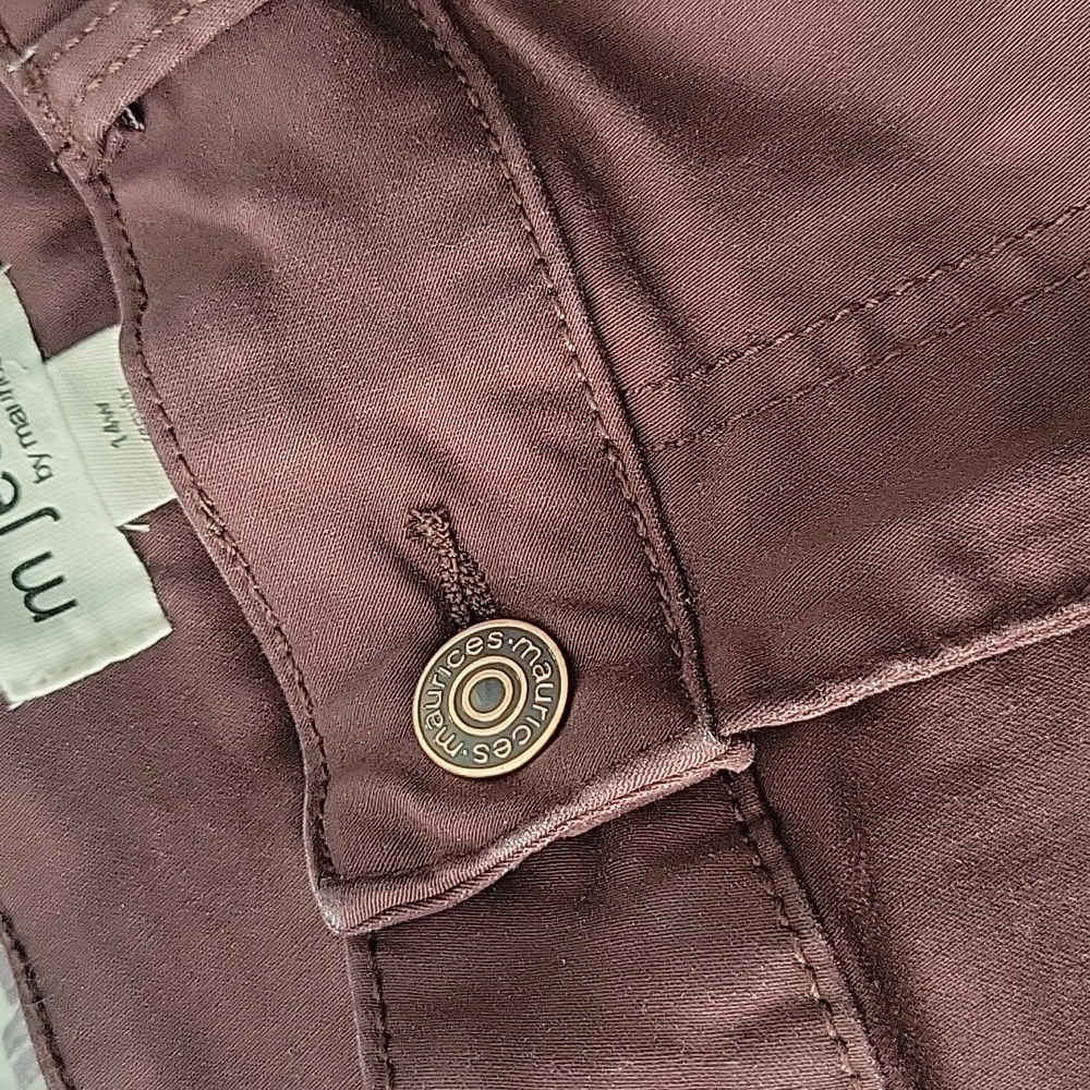 Women's Burgundy Brown Jeggin Jeans - Picture 4 of 6